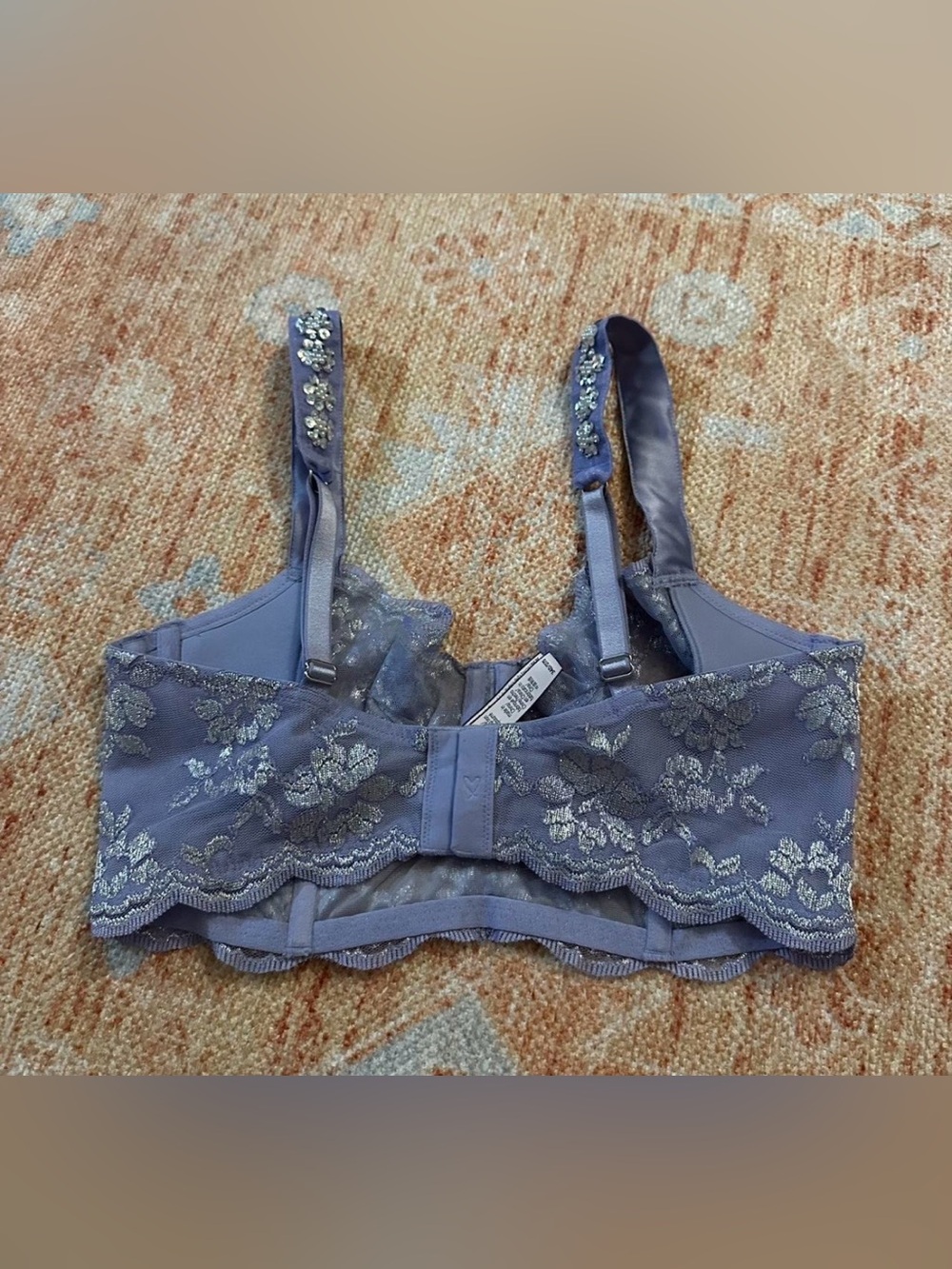 Victoria’s Secret the dream angels push up without lining lilac silver pearl 34D - Picture 4 of 7